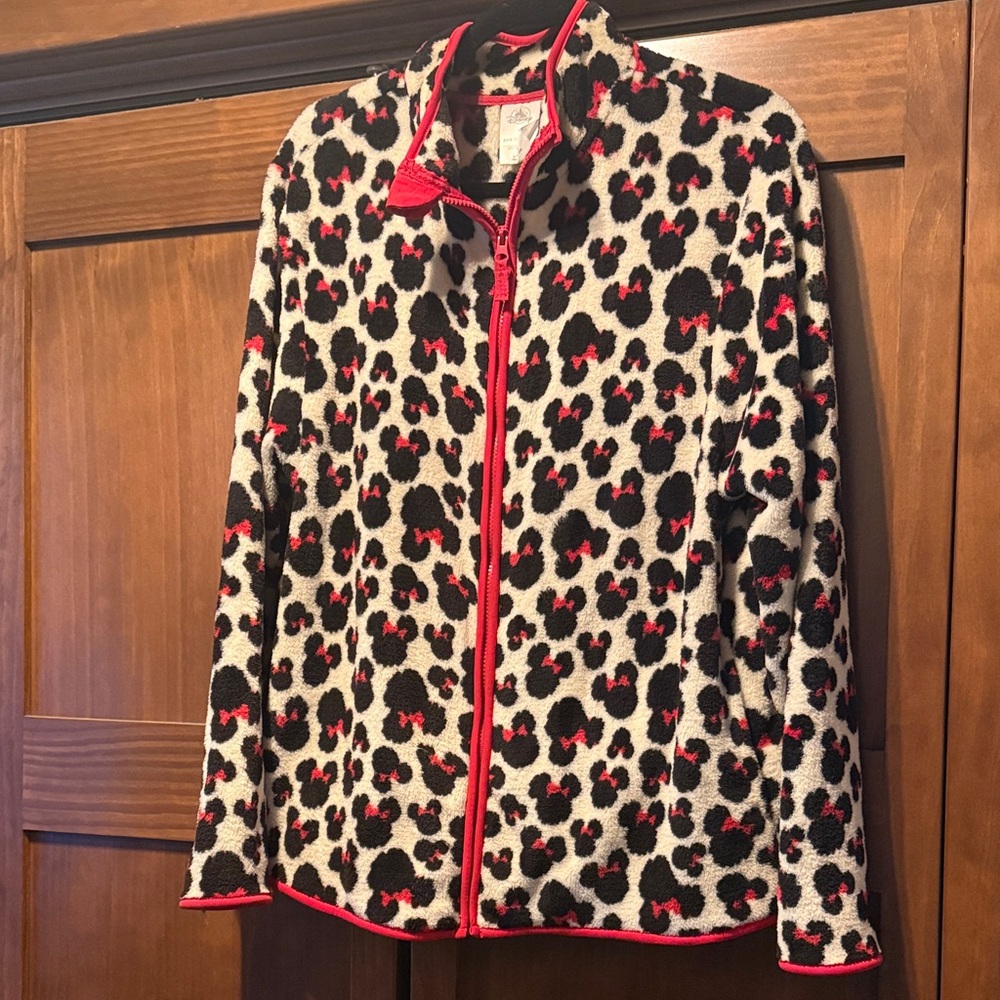 Disney Red and Black Patterned Teddy Jacket